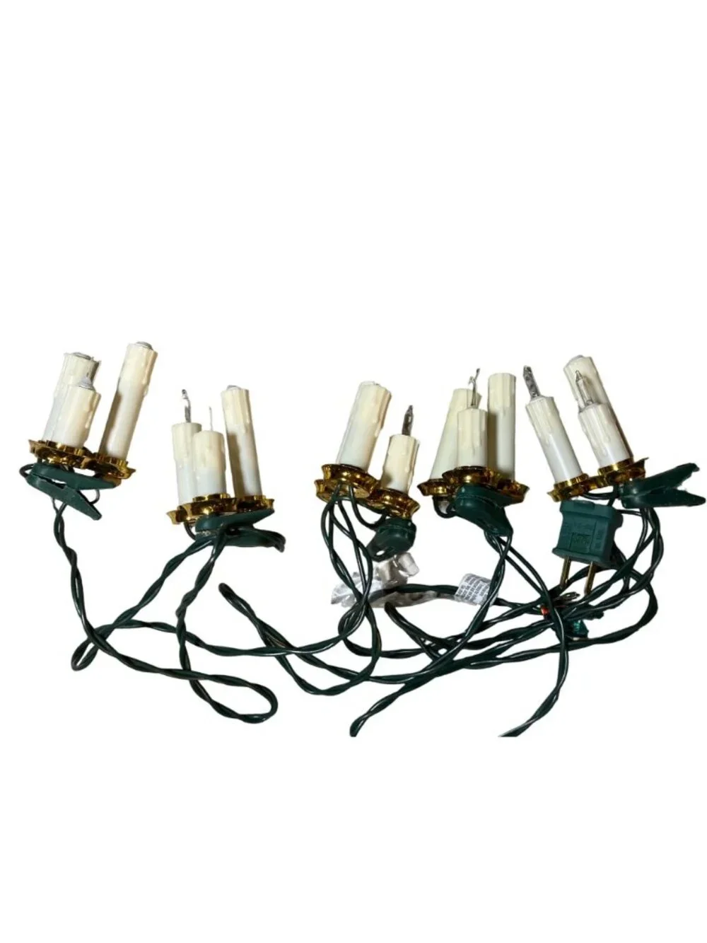 Christmas Candle String Light Set of 15 indoor Clip-on Lights